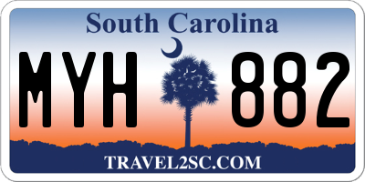 SC license plate MYH882