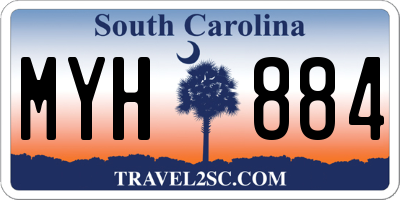 SC license plate MYH884