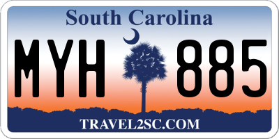 SC license plate MYH885