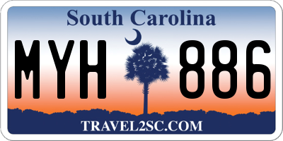 SC license plate MYH886