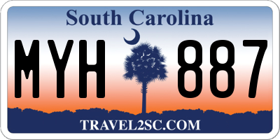 SC license plate MYH887