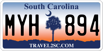 SC license plate MYH894