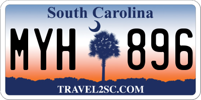 SC license plate MYH896