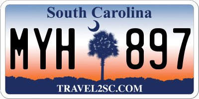 SC license plate MYH897