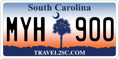 SC license plate MYH900