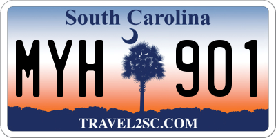 SC license plate MYH901