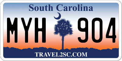 SC license plate MYH904