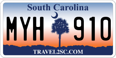 SC license plate MYH910