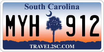 SC license plate MYH912