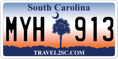 SC license plate MYH913