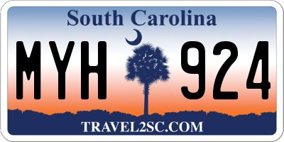 SC license plate MYH924