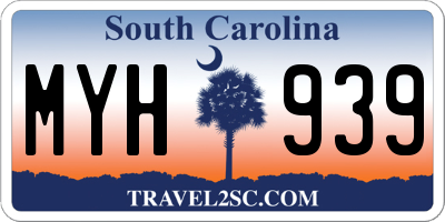 SC license plate MYH939