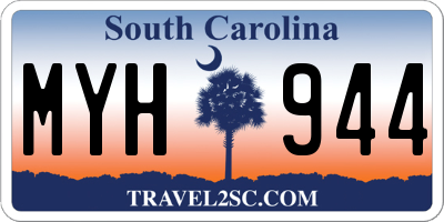 SC license plate MYH944