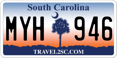 SC license plate MYH946