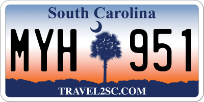 SC license plate MYH951