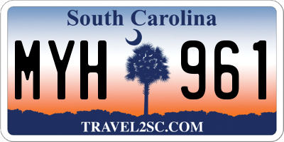 SC license plate MYH961