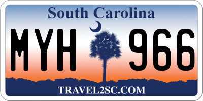SC license plate MYH966