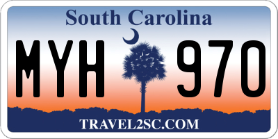 SC license plate MYH970