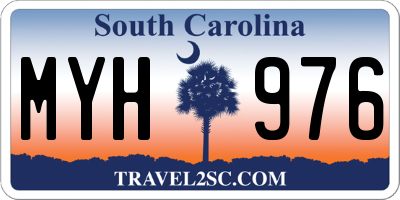 SC license plate MYH976