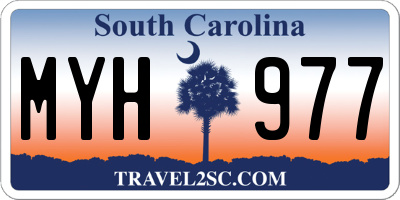 SC license plate MYH977