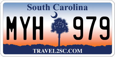 SC license plate MYH979
