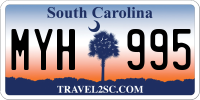 SC license plate MYH995