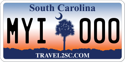 SC license plate MYI000
