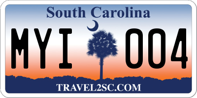 SC license plate MYI004
