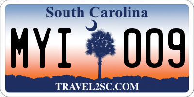 SC license plate MYI009