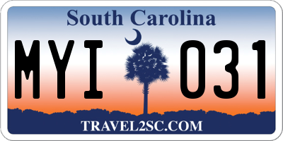 SC license plate MYI031