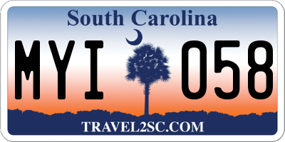 SC license plate MYI058