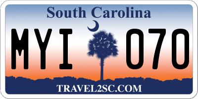 SC license plate MYI070
