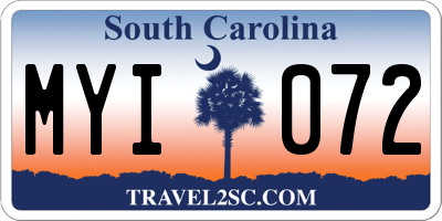 SC license plate MYI072