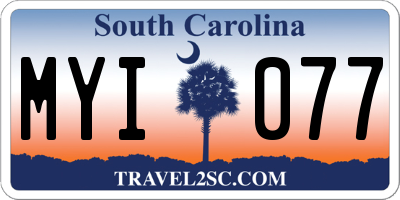 SC license plate MYI077