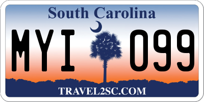 SC license plate MYI099