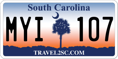 SC license plate MYI107