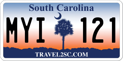 SC license plate MYI121