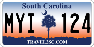 SC license plate MYI124