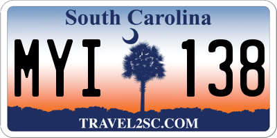 SC license plate MYI138