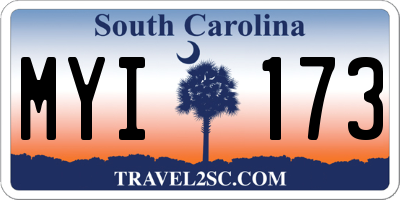 SC license plate MYI173