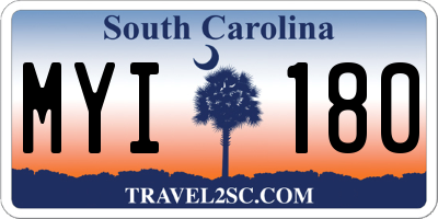 SC license plate MYI180