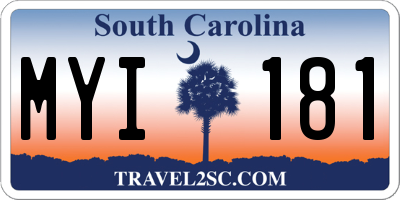 SC license plate MYI181
