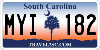 SC license plate MYI182