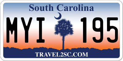 SC license plate MYI195