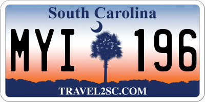 SC license plate MYI196