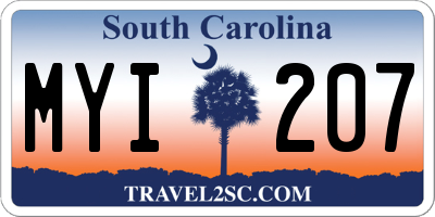 SC license plate MYI207