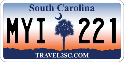 SC license plate MYI221