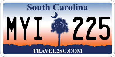SC license plate MYI225