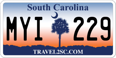 SC license plate MYI229