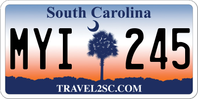 SC license plate MYI245